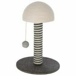 kerbl-funghi-grey-white-with-ball-cat-scratching-post-42-cm