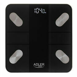 adler-smart-bathroom-scale-ad-8186b-maximum-weight-capacity-180-kg-accuracy-100-g-body-mass-index-bmi-measuring-black