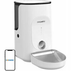 dogness-f16-wifi-5g-4l-smart-food-dispenser-with-stainless-steel-bowl-white