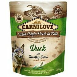 carnilove-dog-pouch-duck-timothy-grass-wet-dog-food-300g