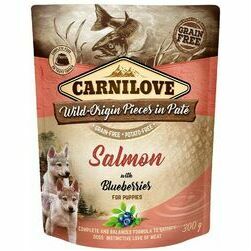 carnilove-dog-pouch-salmon-blueberries-puppies-wet-dog-food-300g