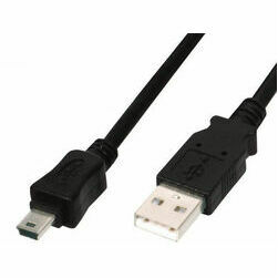 digitus-ak-300130-018-s-usb-kabelis-1-8-m-usb-2-0-usb-a-mini-usb-b-melns